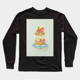 Printed Paper Quilling Art by Hyunah Yi/Stawberry cake card/Birthday Gift/ Long Sleeve T-Shirt